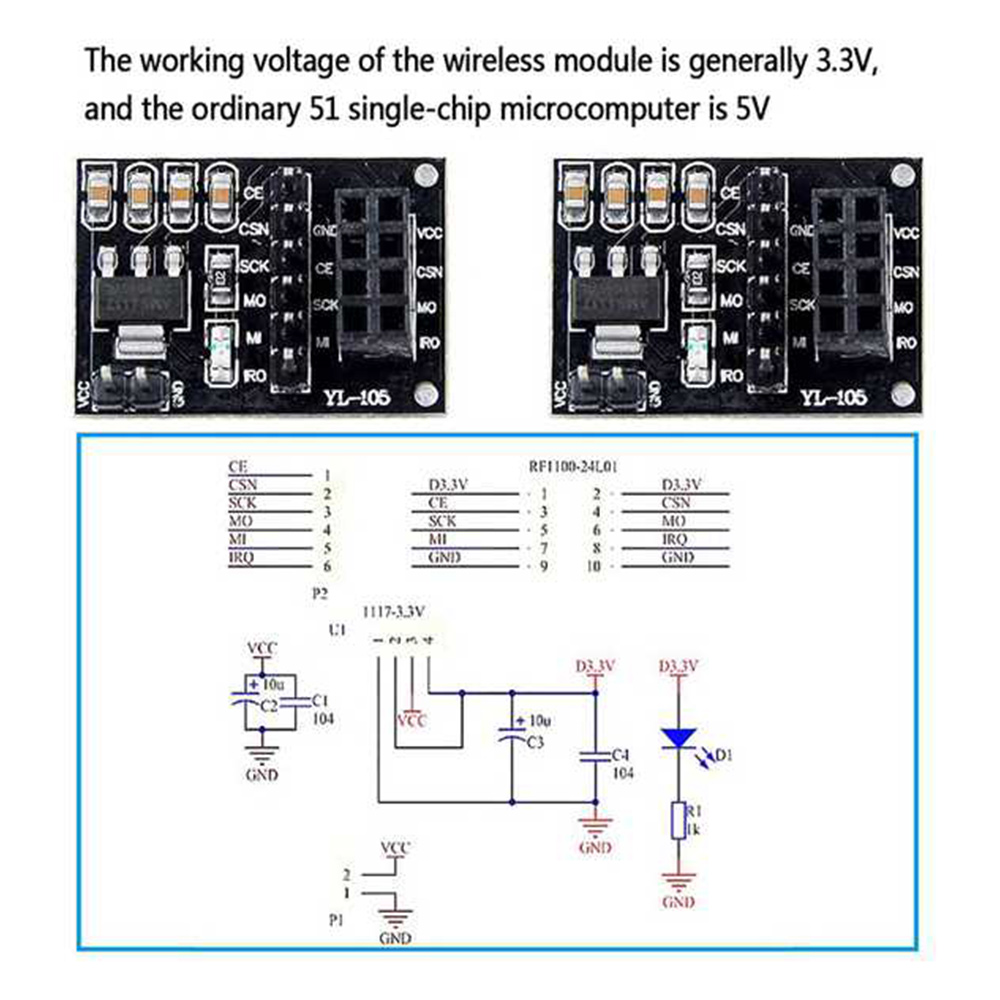 Nrf24L01 Module Wireless - ABAN 5 Buah Modul Adaptor Nirkabel