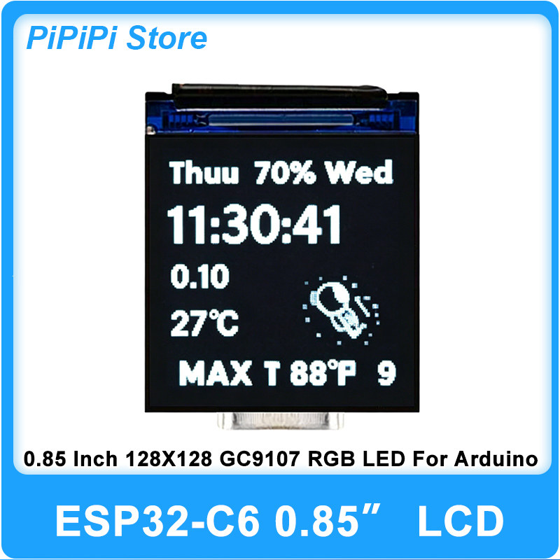 Esp32 Wifi Bluetooth - ESP32 C6 0.85 Inci 128X128 Layar