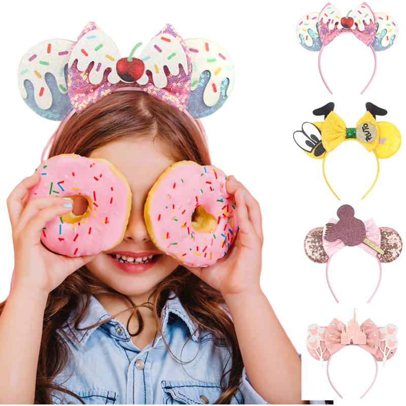 Diy Mouse Electronics - 1pc Headband Telinga Tikus Donat dengan
