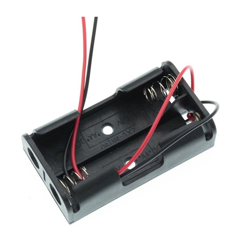 Diy Electronics Power Supply - AAAEL-100 Buah Kotak Wadah Baterai 2AA