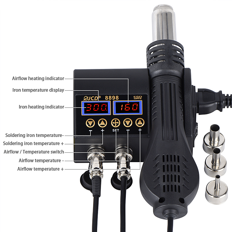 2 In 1 750W Pistol Udara Panas - Smd Solder Paste ulasan dan harga