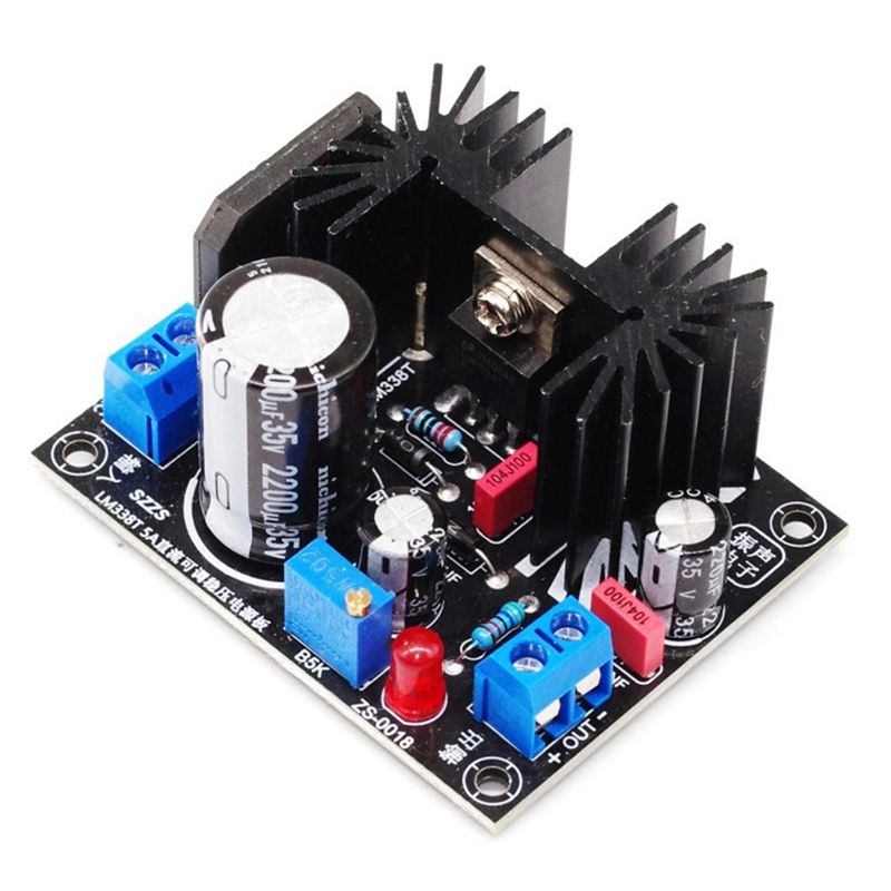 LM338 5A Output Adjustable Lin - Diy Electronics Power Supply ulasan dan harga