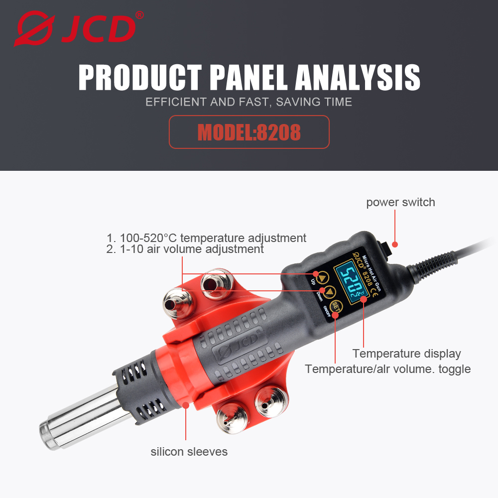 JCD 750W Micro Heat Gun Ulang  - Smd Solder Paste ulasan dan harga