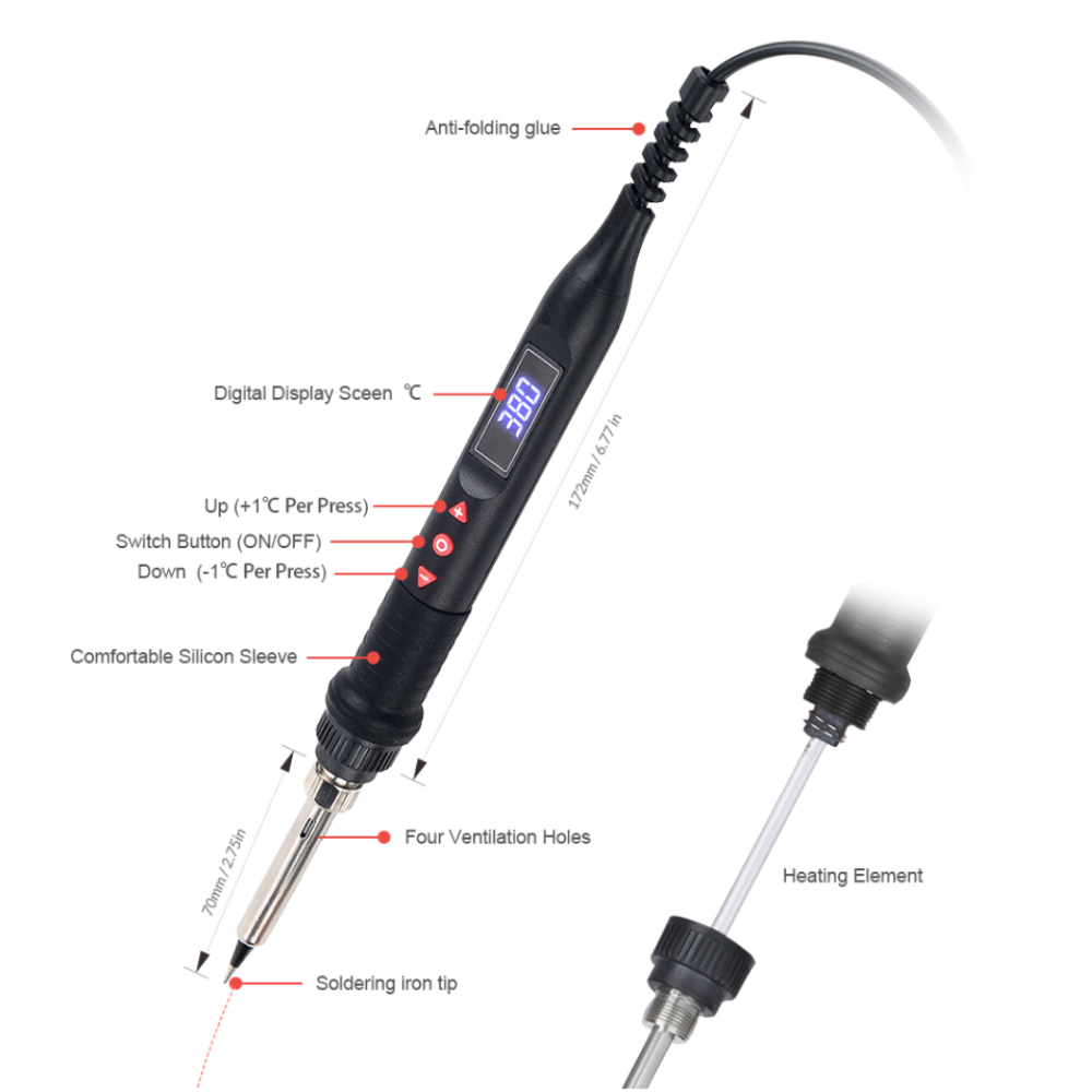 JCD 750W Micro Heat Gun Ulang  - Smd Solder Paste ulasan dan harga