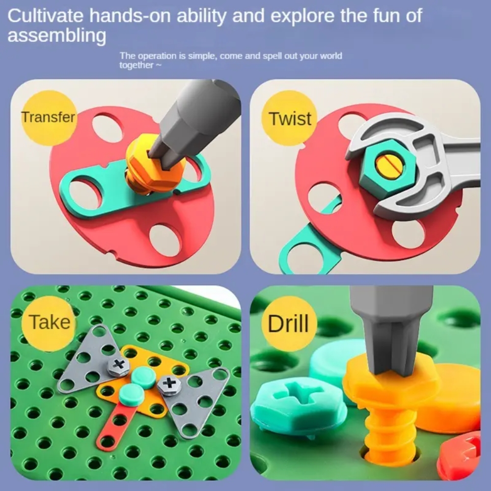 450 Pcs Kids STEM Drill Set Cr - Diy Electronics For Kids ulasan dan harga
