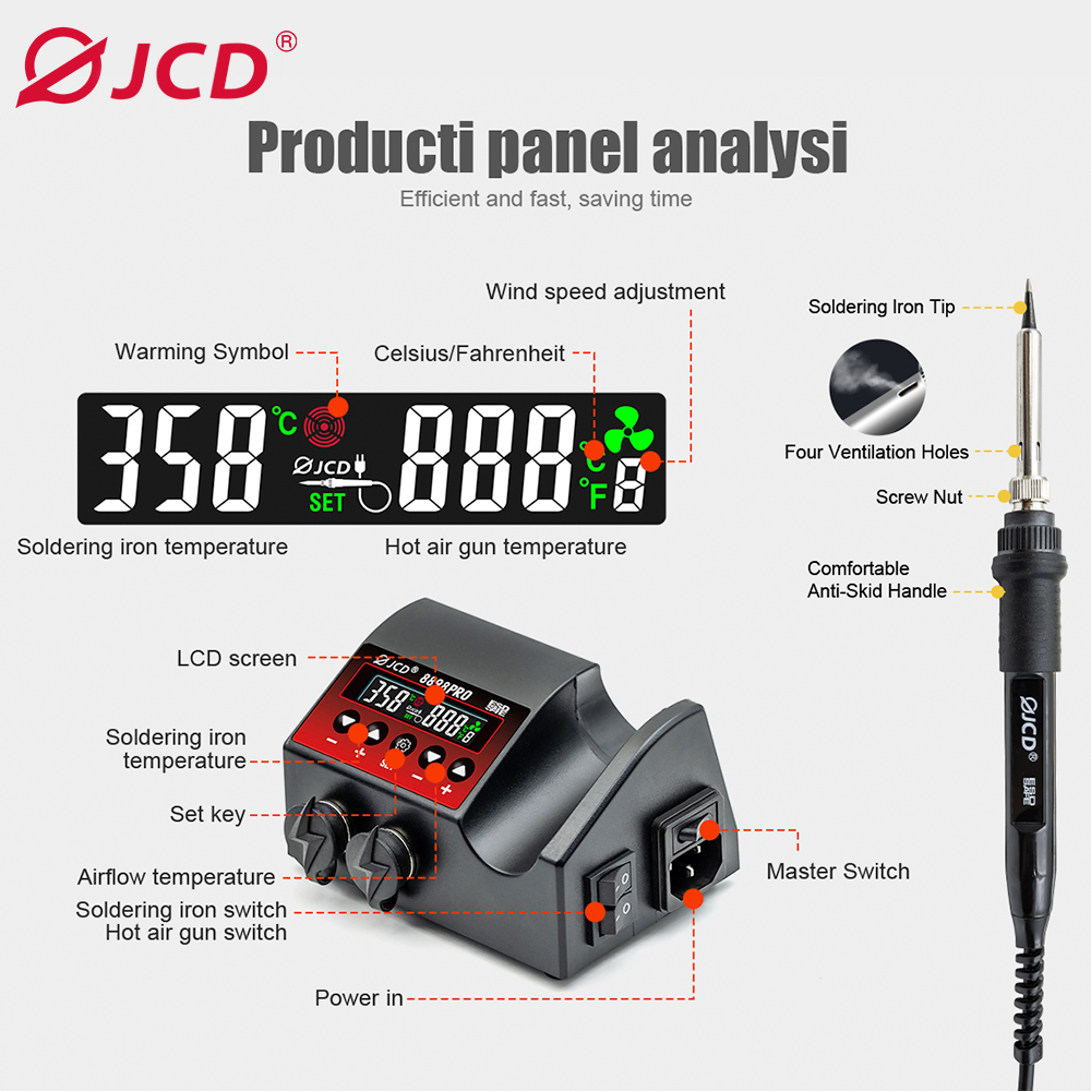 JCD 8898Pro stasiun Solder 2 i - Smd Solder Paste ulasan dan harga